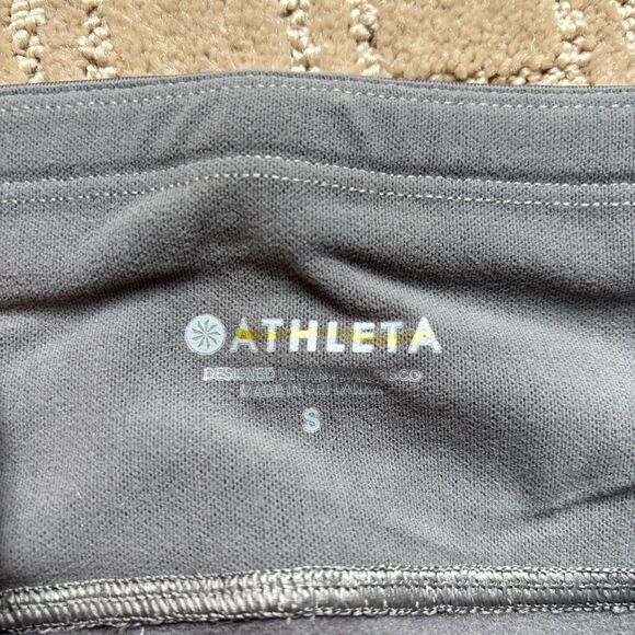 Athleta Fleece Lined Legging Women's Small Gray Cold Weather Winter Pull On - Picture 4 of 7